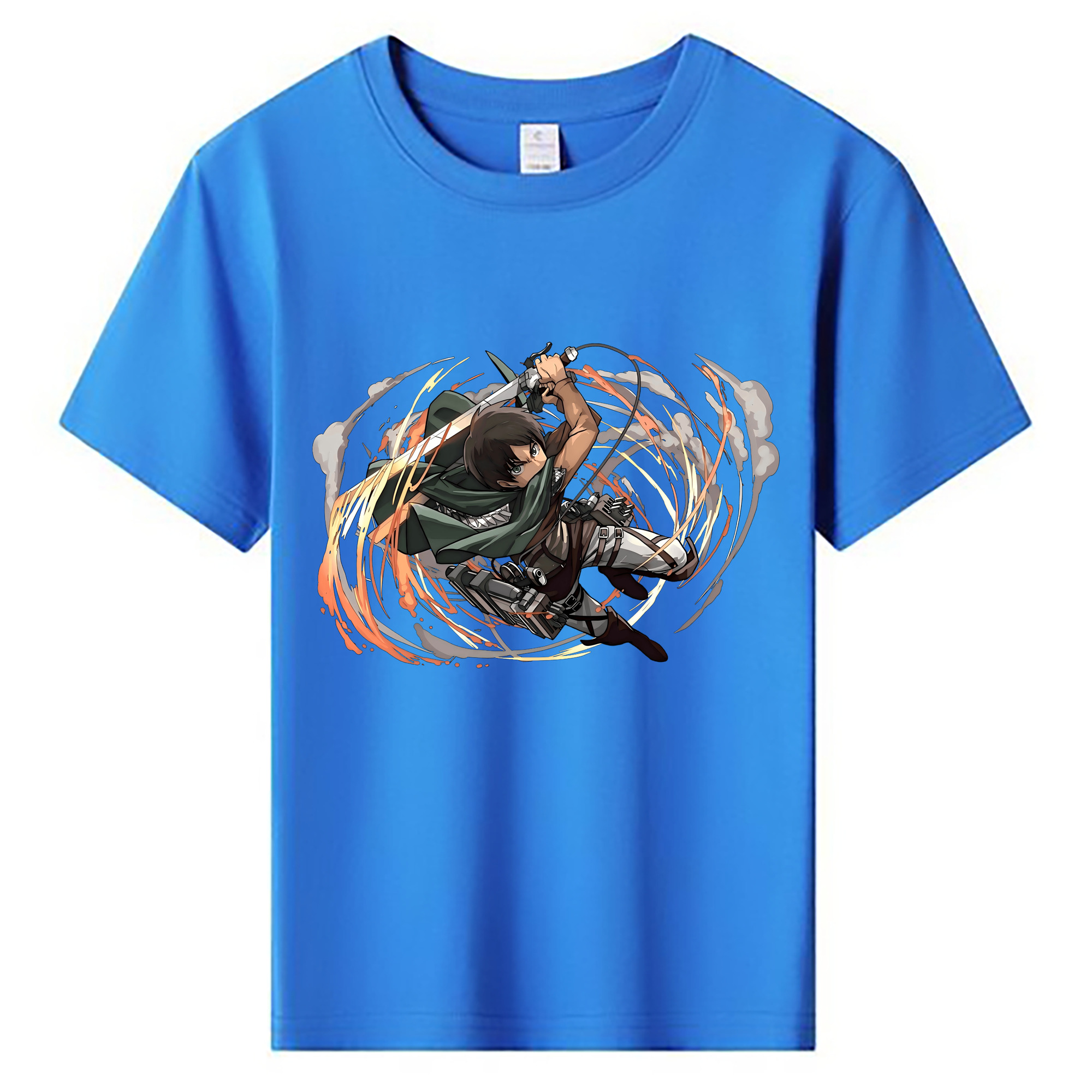 （画像用） 進撃の巨人 エレン･イェーガー Attack on Titan Eren Jäger 綿100％キッズTシャツ（フロントプリント）